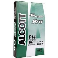 ราคา ALCOTT กระดาษถ่ายเอกสาร F14 80แกรม (500แผ่น) 1รีม แอลคอท (2500แผ่น) 1ลัง 5 รีม (19840211869)