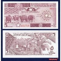 ราคา ธนบัตร โซมาเลีย Somalia 5 ชิลลิ่ง ปี 1987 P-31 สภาพใหม่เอี่ยม 100%UNC ไม่ผ่านการใช้ สำหรับสะสม (28361995628)