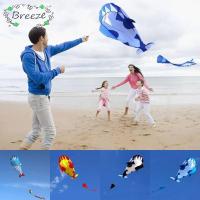 ราคา BREEZE Large Whale/Dolphin Kite, Good Flying Long Tail Soft Kite, Ripstop 2.2m Single Line Plastic Flying Toy Kid & Adult (48309415243)