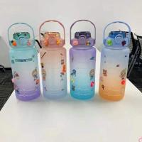 ราคา กระบอกน้ํา 2 ลิตร ขวดน้ำ 2 ลิตร ลิตรบอกเวลา 2000mlขวดน้ำบอกเวลา ขวดน้ำขนาด 2 ลิตร ของแท้ พลาสติกหนามาก (20312277957)