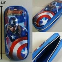 ราคา ลิขสิทธิ์แท้ กล่องดินสอซิป รูปด้านหน้า เป็น 3D นูนออกมาคะ ลาย อเวนเจอร์ (Avengers) captain America กัปตันอเมริกา (1568391353)