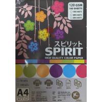 ราคา กระดาษปกการ์ดสีหนา A4 120 แกรม 180 แผ่น (สีหวานคละสีในห่อ ) (28075511908)