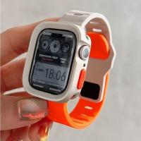 ราคา เคสและสายนาฬิกาข้อมือซิลิโคน TPU สําหรับ Apple watch series ultra 9 8 7 6 5 4 se i watch ultra 2 49 (24680154240)