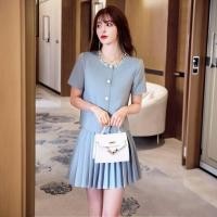 ราคา ชุดสูทสองชิ้นในสไตล์ชาแนลจากฝรั่งเศส สำหรับผู้หญิงฤดูร้อน พร้อมเสื้อระดับพรีเมียมและกระโปรงยีนส์ซับใน (50757740147)