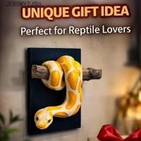 ราคา JEROMYZJSU Golden Ball Python Wall Art,เรซิ่นที่สมจริง 3D Metallic Snake Sculpture,ที่น่าสนใจสัตว์เลื้อยคลานThemed Gothic Accentประดิษฐ์Pythonรูปปั้นคริสต์มาสของขวัญ (48760157518)