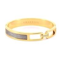ราคา มี E-tax Charriol กำไล 04-104-1285-0 Bangle Forever - Stee YeIIow PVD - Buzio - Steel Cable 1.5mm (54560375274)