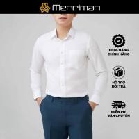 ราคา MERRIMAN - เสื้อเชิ้ตแขนยาว MERRIMAN สีขาว ลายธรรมดา Slim Fit Hybrid Form (44158826863)