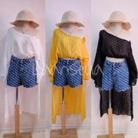 ราคา Chiffon top เสื้อปาดไหล่ สไตล์หน้าสั้นหลังยาว เนื้อผ้าชีฟอง มี3สี (13230491602)
