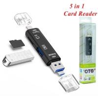 ราคา TYPE C Micro USB 5 In 1 OTG Card Reader Flash Drive High-Speed USB 3.0 Universal OTG TF/SD Card Reader For Phone Compute (28131471012)