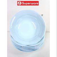 ราคา ซุปเปอร์แวร์ ชาม 6 "= 6 ชิ้น(ถ้วยขนมหวาน)สีฟ้าคลาสสิค ซุปเปอร์แวร์เกรดA (1447350703)