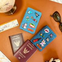 ราคา พร้อมส่ง เคสพาสปอร์ตหนังลายยีนส์ ช่องใส่บัตร 4 ช่อง สลักชื่อและติดตัวติดตกแต่งตามใจชอบ (29306130724)