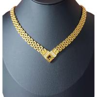 ราคา สร้อยคอ Gold Vintage Givenchy Choker with Crystal Accents แท้ (42660876726)