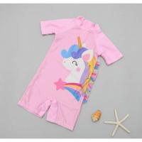 ราคา ชุดว่ายน้ำเด็ก ชุดบอดี้สูท ลายยูนิคอร์น สีชมพู (6783285277)