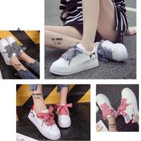 ราคา รองเท้าผ้าใบเชือกริบบิ้นลายสก็อต (2132464544)