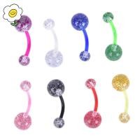 ราคา {}maoyting} 8PCS Mix Acrylic Glitters Belly Button Navel Ring Barbell Body Piercing Jewelry {COD} (56710167352)