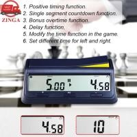 ราคา zinga LEAP นาฬิกาหมากรุกตัวจับเวลาแบบดิจิตอลนับถอยหลังพร้อมโบนัสดีเลย์และฟังก์ชั่นปลุกสำหรับเกมกระดานมืออาชีพ (45659018712)