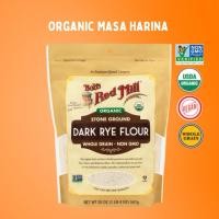 ราคา Bob's red Mill Organic Dark Rye Flour | แป้งข้าวไรย์สีดำ ออร์แกนิค 567g | Sunshine Market (29761912835)