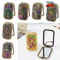 ราคา จากัวร์ กระจกแต่งหน้าสองด้าน,นกยูงเปิดหน้าจอมือถือย้อนยุคกระจกขนาดเล็ก,แบบพกพาสี่เหลี่ยมวินเทจกระจกเครื่องสําอางพับ (46909384628)