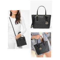 ราคา กระเป๋าสะพายข้าง กระเป๋าถือ Michael Kors Jet set travel xs tote 35T9GTVT0B ลายmk สีเทา-ดำ อะไหล่ทอง 10 นิ้ว (57502788786)