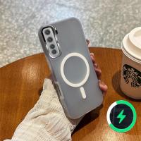 ราคา เหมาะสําหรับ Huawei nova 5 pro nova 7 pro 7 se เคสโทรศัพท์สีใหม่เยลลี่เคสแม่เหล็กไร้สายเคสฝ้า 032 (26644127329)