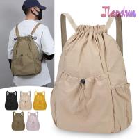 ราคา เจปวอน กระเป๋าเป้สะพายหลัง เชือกรูด,ไนลอนสีทึบพับกระเป๋าเป้สะพายหลัง,สันทนาการน้ําหนักเบา เชือกรูด ปิดกระเป๋าเป้สะพายหลังความจุขนาดใหญ่เดินป่าเดินทางตั้งแคมป์ขี่ ยู (55310287365)