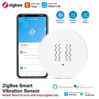 ราคา สําหรับ Tuya สมาร์ท Zigbee เซ็นเซอร์การสั่นสะเทือนการตรวจจับ Tilt Sensor Shock Alarm บันทึก Smart Life App การแจ้งเตือนทํางานร่วมกับ Alexa (46409590707)