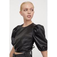 ราคา H&M Lacing detail Top Leather เสื้อครอปหนัง โชว์หลัง (21383541938)