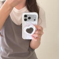 ราคา สําหรับ iPhone 17 15 16 PRO MAX กรณี Wenxia Point เพชรแม่เหล็กกระจกดอกไม้ขนาดเล็ก Surface Love Bracket Apple 17promax เคสโทรศัพท์ 17pro สองชั้น iPhone16promax ความรู้สึกระดับไฮเอนด์ iPhone15pro สาวใหม