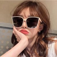 ราคา แว่นกันแดดทรงสี่เหลี่ยมใหญ่แฟชั่นเกาหลีทนทานแว่นกันแดดกรอบพลาสติกน้ําหนักเบา (เค59) (50908796212)