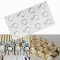 ราคา 12 Holes Diamond Ring Shape Silicone Cake Mold for Baking Mousse Moulds Cake Decorating Moule Wedding Ring Cake Decorati (42755547950)
