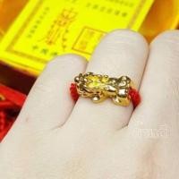ราคา ⛩ แหวนเชือกแดง ปี่เซียะทอง เรียกทรัพย์ มีแต่เข้า ไม่มีออก (2436577369)