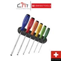 ราคา PB SWISS TOOLS ชุดไขควง 6 ตัว ด้ามยาง ปากแบน No.PB 8240.RB (49102326921)