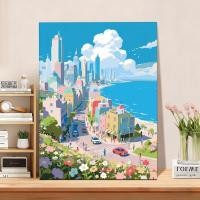 ราคา 40*50cm ระบายสีตามตัวเลข ภาพวาดระบายสีตามตัวเลข ผ้าใบระบายสี เซตระบายสี ภาพระบายสีตามตัวเลข ที่ระบายสี เฟรมผ้าใบ (22385494212)