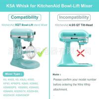 ราคา เหมาะสำหรับ KitchenAid เครื่องผสมไข่ Beater K5AWW เปลี่ยนลวดแส้ 5QT ยกชาม 6 สายแส้สิ่งที่แนบมา (49807072698)