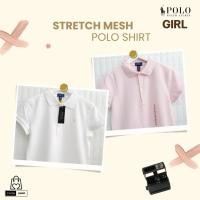 ราคา [New_ของแท้%_พร้อมส่ง]_Polo Ralph Lauren-คอปกโปโล Girl XL-แขนสั้นผ้า Mesh ปักม้าเล็ก (40928515828)