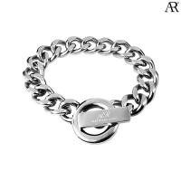 ราคา ANGELINO RUFOLO Bracelet ดีไซน์ Snare Chain สร้อยข้อมือผู้ชาย Stainless Steel 316L(สแตนเลสสตีล)คุณภาพเยี่ยม สีเงิน (6446692303)