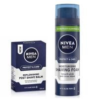 ราคา Nivea post shave balm 100 ml./Nivea shaving foam 200 ml. (43552256638)