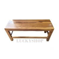 ราคา เก้าอี้ม้านั่ง เคลือบเงา ทำจากไม้สักแท้ ยาว 33x100x45 ซม. (21210741434)