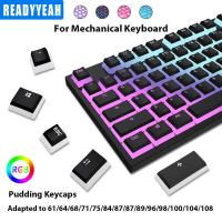 ราคา 130 Keys Pudding Keycaps For 61 68 84 87 96 98 100 104 108 Key RGB Mechanical Keyboard PBT Double Shot Mteria keyboard k (26868745063)