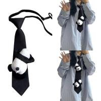 ราคา DE Stylish Panda Tie ปรับสตรีเนคไทชุดนักเรียนนักเรียนเนคไท (47959180952)