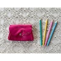 ราคา กระเป๋าใส่เหรียญ / กระเป๋าสตางค์หนังแท้ ใบเล็ก หลายช่อง สีชมพูเข้มสวย ดีไซน์สวย มือสอง สภาพดีมาก ใหม่ จากตู้ญี่ปุ่น (24241325450)
