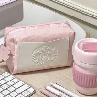 ราคา Starbucks กระเป๋าเครื่องสําอาง ผ้าสักหลาด แต่งซิป ขนาดใหญ่ จุของได้เยอะ ลายดอกซากุระ (22438430918)