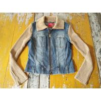 ราคา EDC Esprit เสื้อยีนส์ แจ็กเก็ตผ้าเดนิม แขนผ้ายืด Denim Jacket With Knitted Sleeves (1942270158)