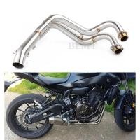 ราคา Motorcycle Full System Exhaust Headers Link Middle Pipe For Yamaha MT07 FZ07 XSR700 2014 - 2023 R7 (56751534217)
