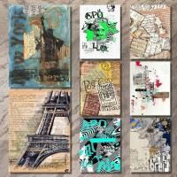 ราคา ภาพ.collage.vintage.พร้อมภาพวาดจากหนังสือพิมพ์ย้อนยุค.โปสเตอร์ผ้าใบสำหรับตกแต่งผนังบ้าน (27441804825)