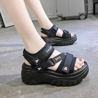 ราคา ลูกค้าขายส่งรองเท้าส้นตึกแบบรัดส้น รองเท้าแตะแฟชั่น,ส้นสูง6 ซมSize 35-40 (44058010323)