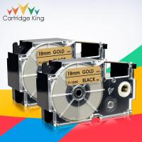ราคา 2PCS 18mm XR-18GD Labeling Tape Black on Gold Strong Compatible Ribbon for Casio KL-G2 KL-120 KL-130 KL-200 KL-7000 (17049151763)