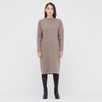 ราคา เดรสคอปาดไหมพรมซูเฟล่ (เรียบ แขนยาว)Uniqlo (19551128887)
