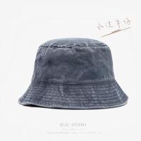 ราคา หมวกกันแดดผ้ายีนส์สไตล์เกาหลีวินเทจสําหรับผู้ชาย bucket hat (25622455060)