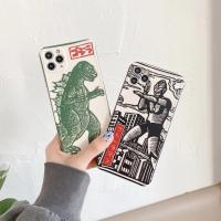 ราคา เคสไอโฟน เคสซิลิโคน 12 promax iPhone case for iPhone X XS MAX XR 7+ 8PLUS ก็อตซิลล่าเขียว / นักรบขาวดำ (54802332699)